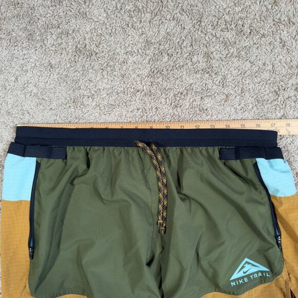 Nike Trail Shorts Mens XL Green Blue Dri-FIT Flex Stride Running DN4480-482 - Picture 5 of 11